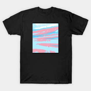 Trans Pride Abstract Paint Zoom Design T-Shirt